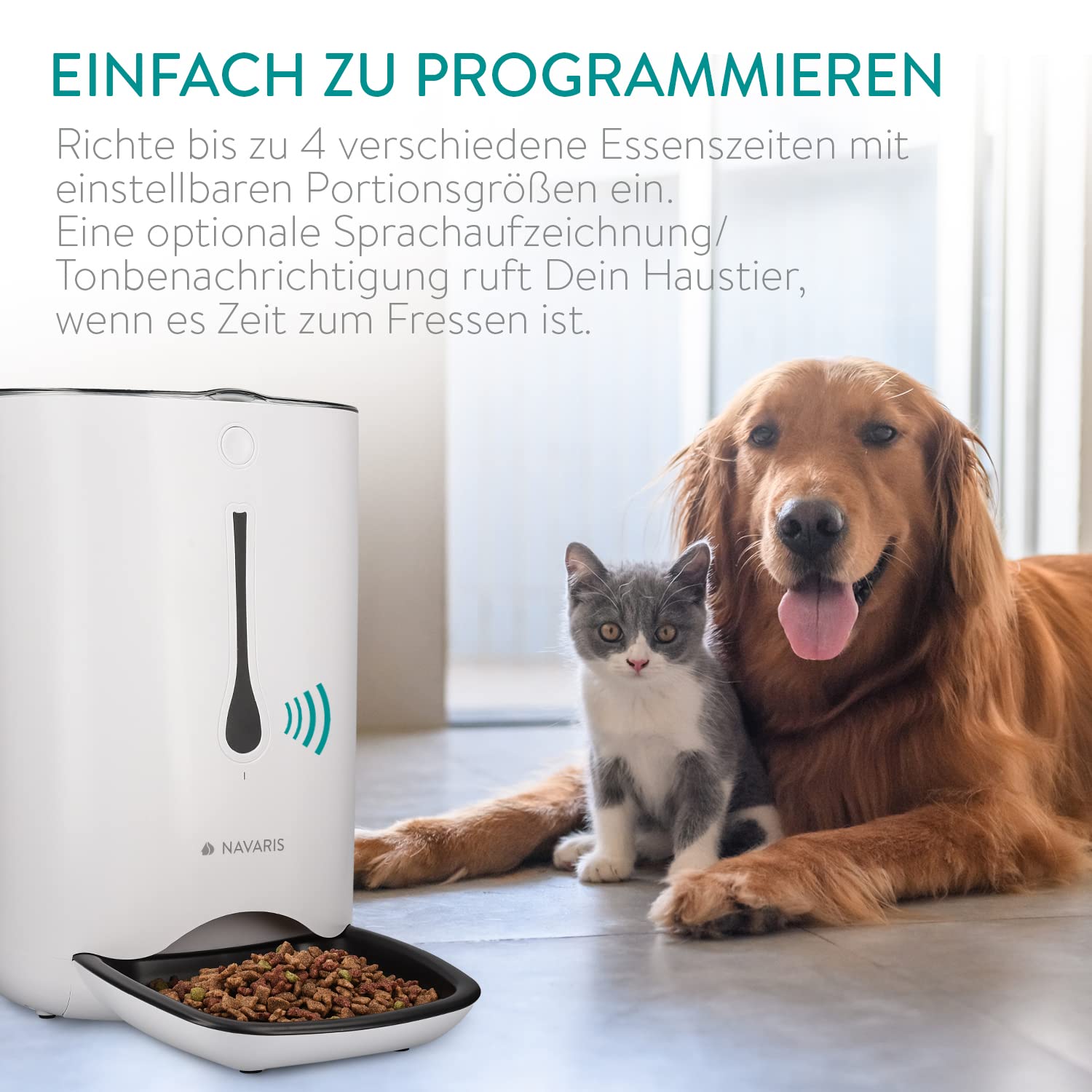navaris-futterautomat-6l-timer-futterspender-display-katze-hund image 3