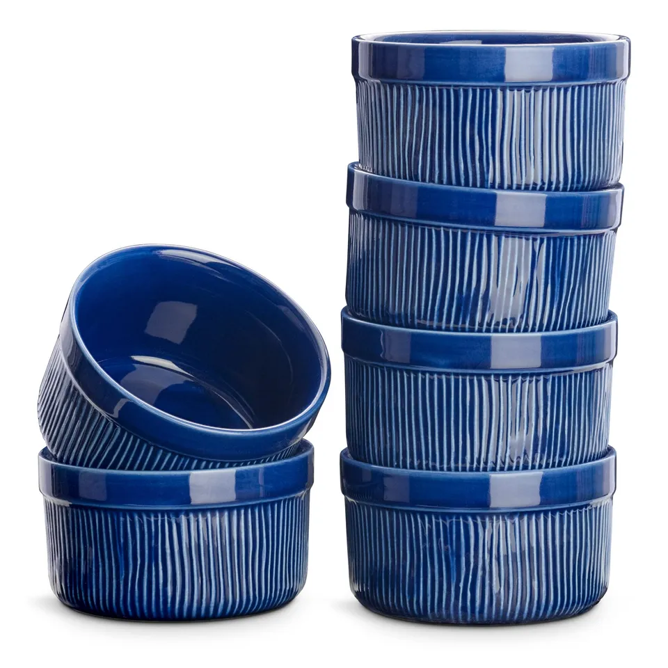 navaris-kitchen-souffl-f-rmchen-6er-set-steingut-dunkelblau image 1