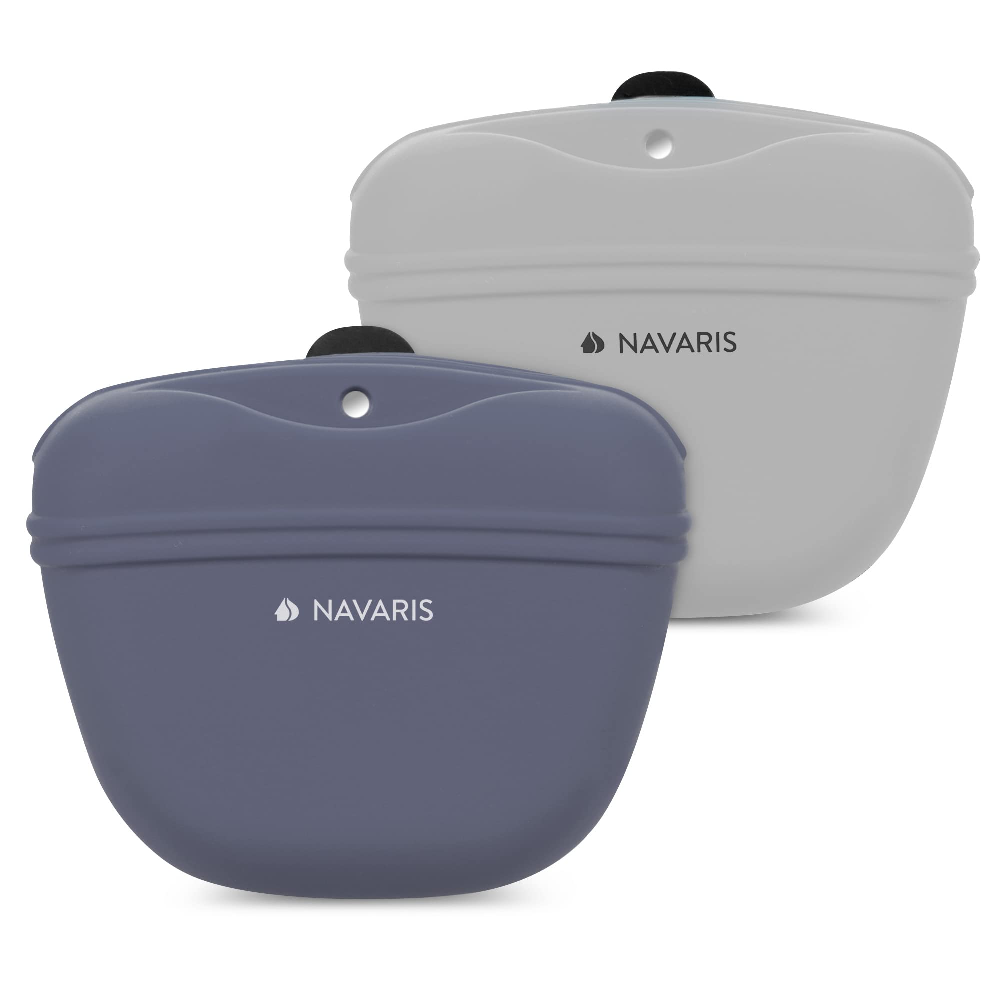 navaris-animals-futterbeutel-silikon-2er-set-grau-violett-magnet image 5