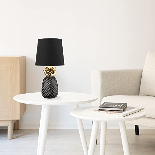 navaris-ananas-tischlampe-keramik-35-cm-schwarz-schwarz-e14 image 8