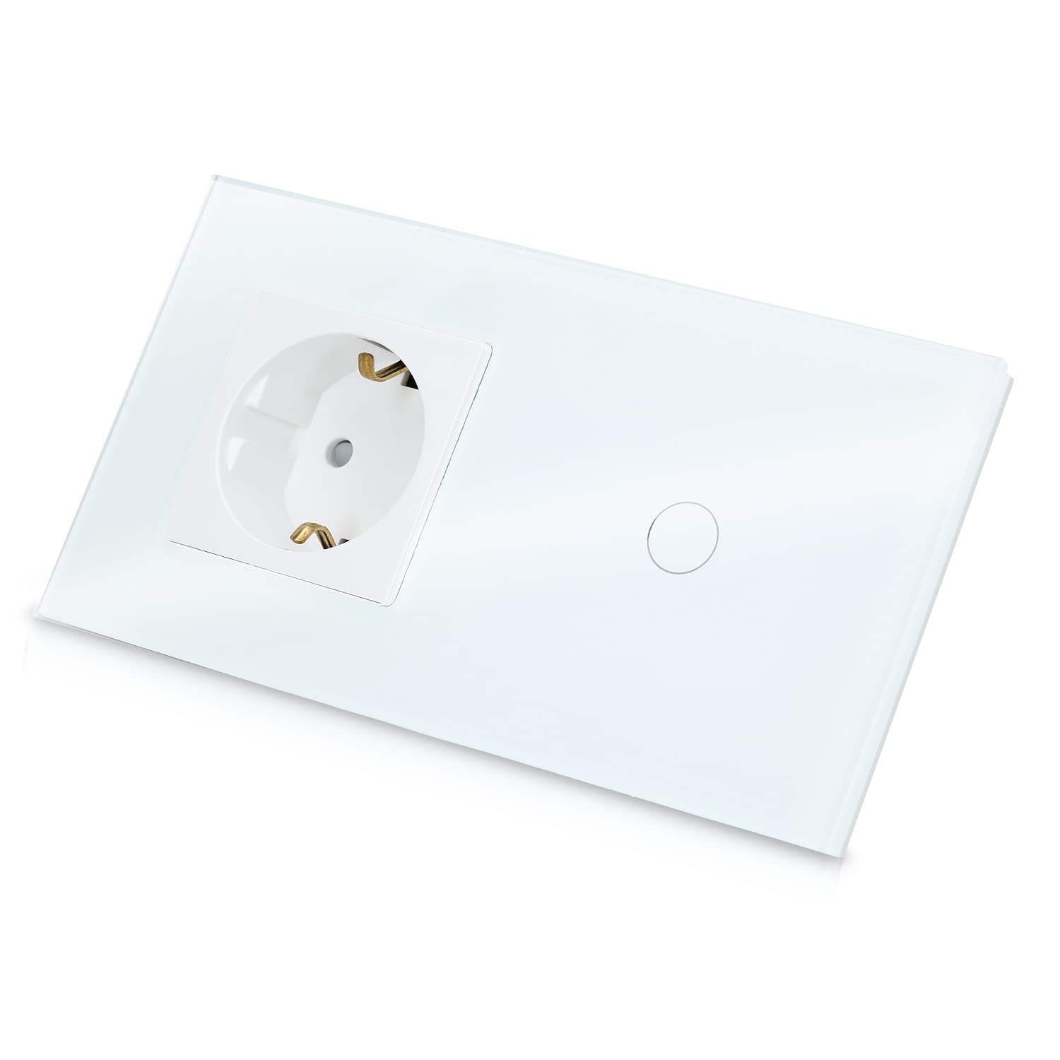 navaris-lighting-touch-lichtschalter-glas-mit-steckdose-wei image 5