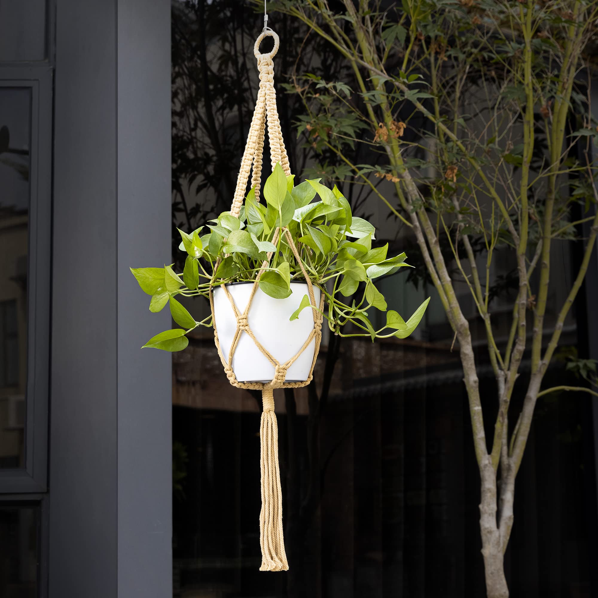navaris-garden-makramee-blumenampel-5er-set-100-cm-baumwolle image 3