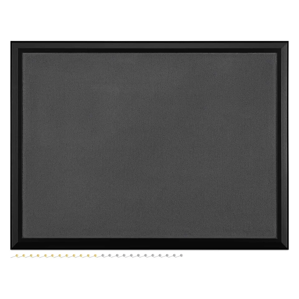 navaris-pinnwand-pl-sch-60x45cm-grau-mit-24-pins-collage image 1