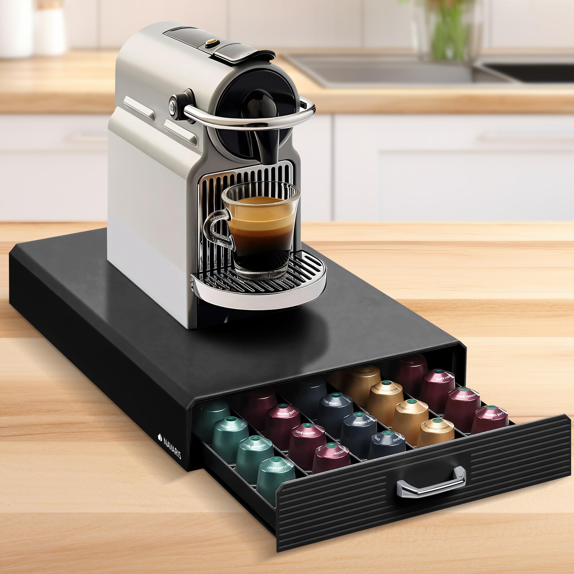 navaris-kitchen-kapselhalter-f-r-50-nespresso-kapseln-schwarz image 1
