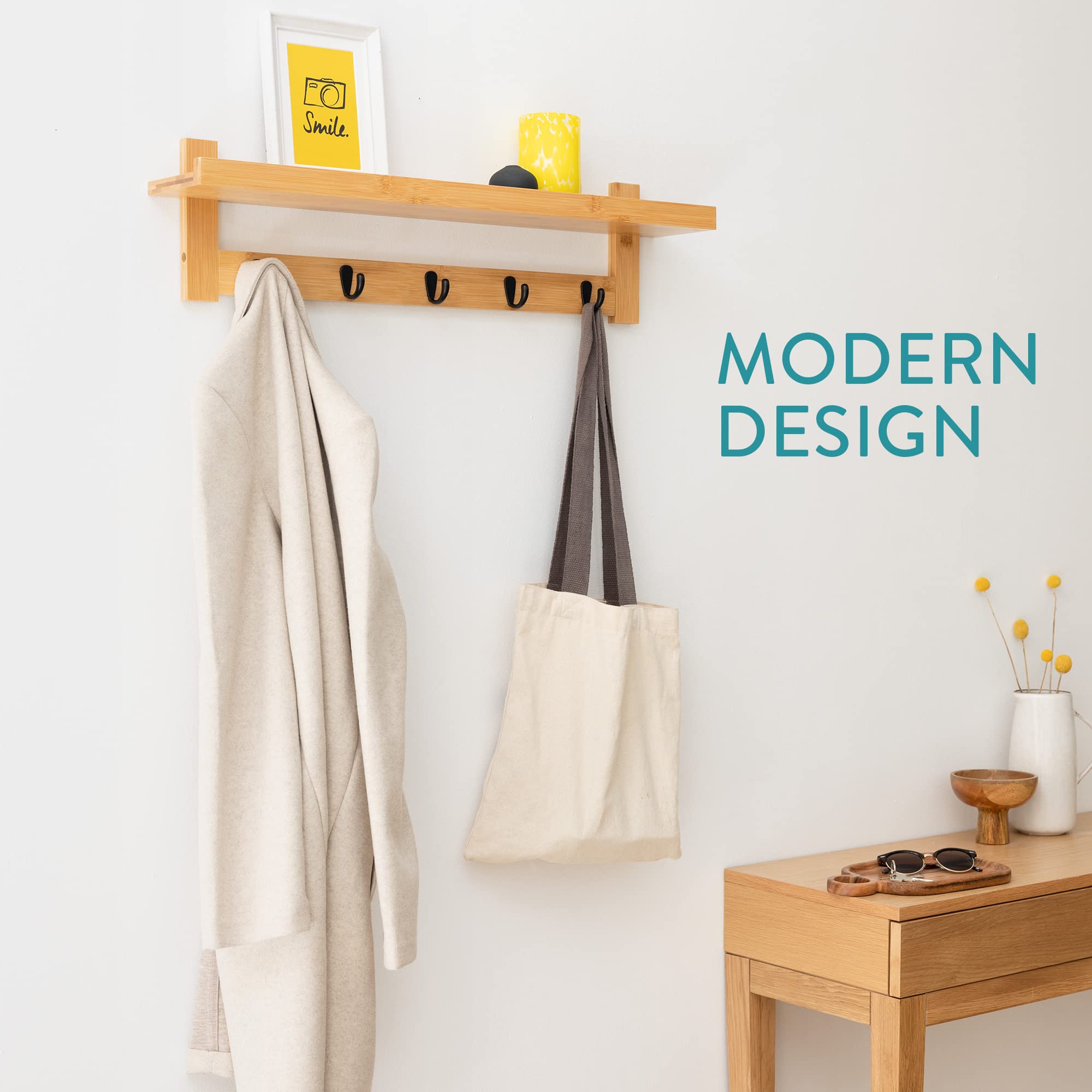 navaris-living-wandgarderobe-bambus-ablage-74x12x18cm-5-haken image 4