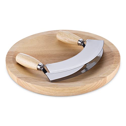 navaris-kitchen-kr-uterbrett-mit-wiegemesser-gummibaumholz image 8