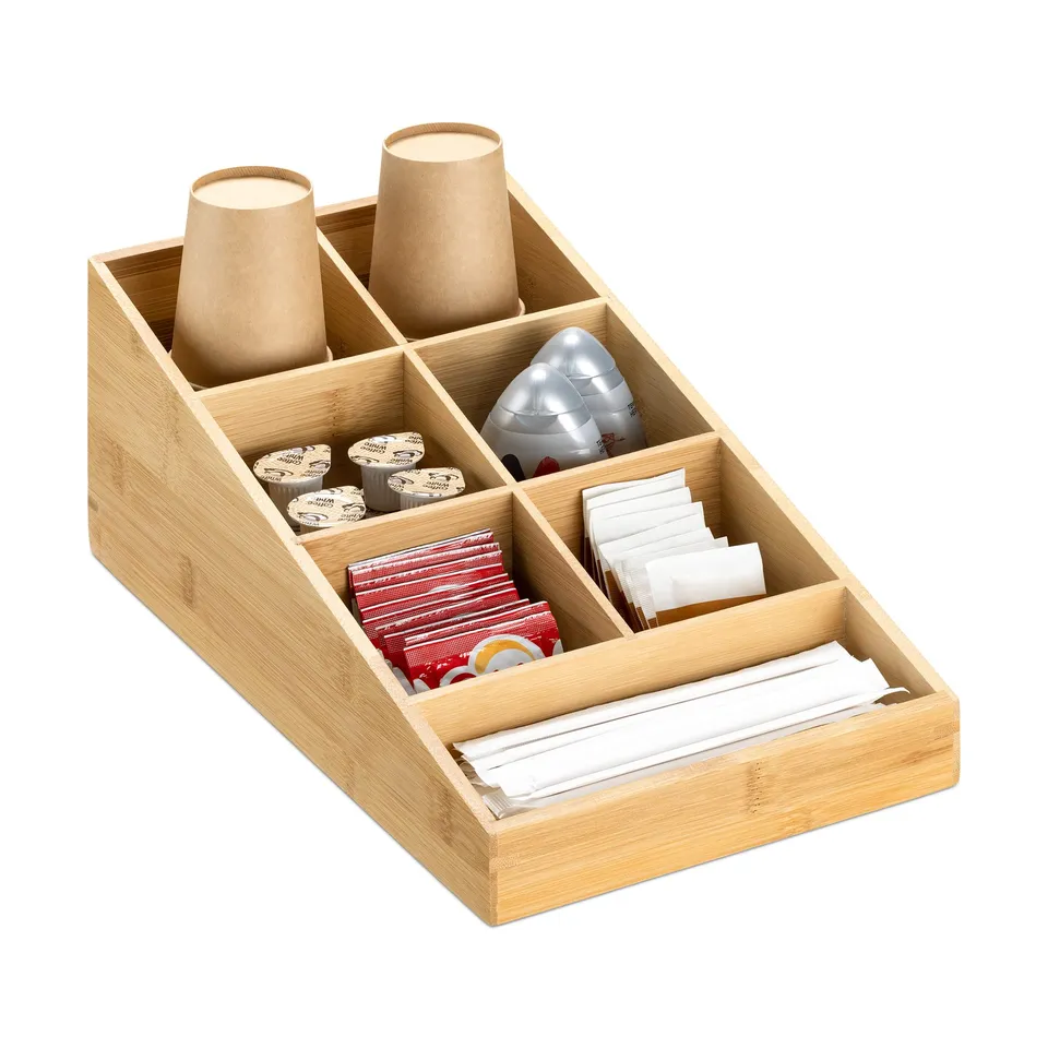 navaris-kaffee-organizer-bambus-7-f-cher-kaffeebar image 1