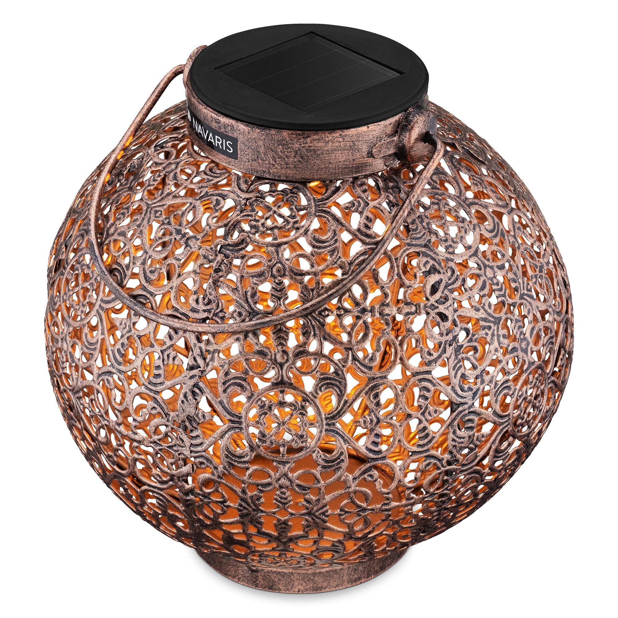 navaris-lighting-solarlaterne-16cm-metall-bronze-orientalisch image 7