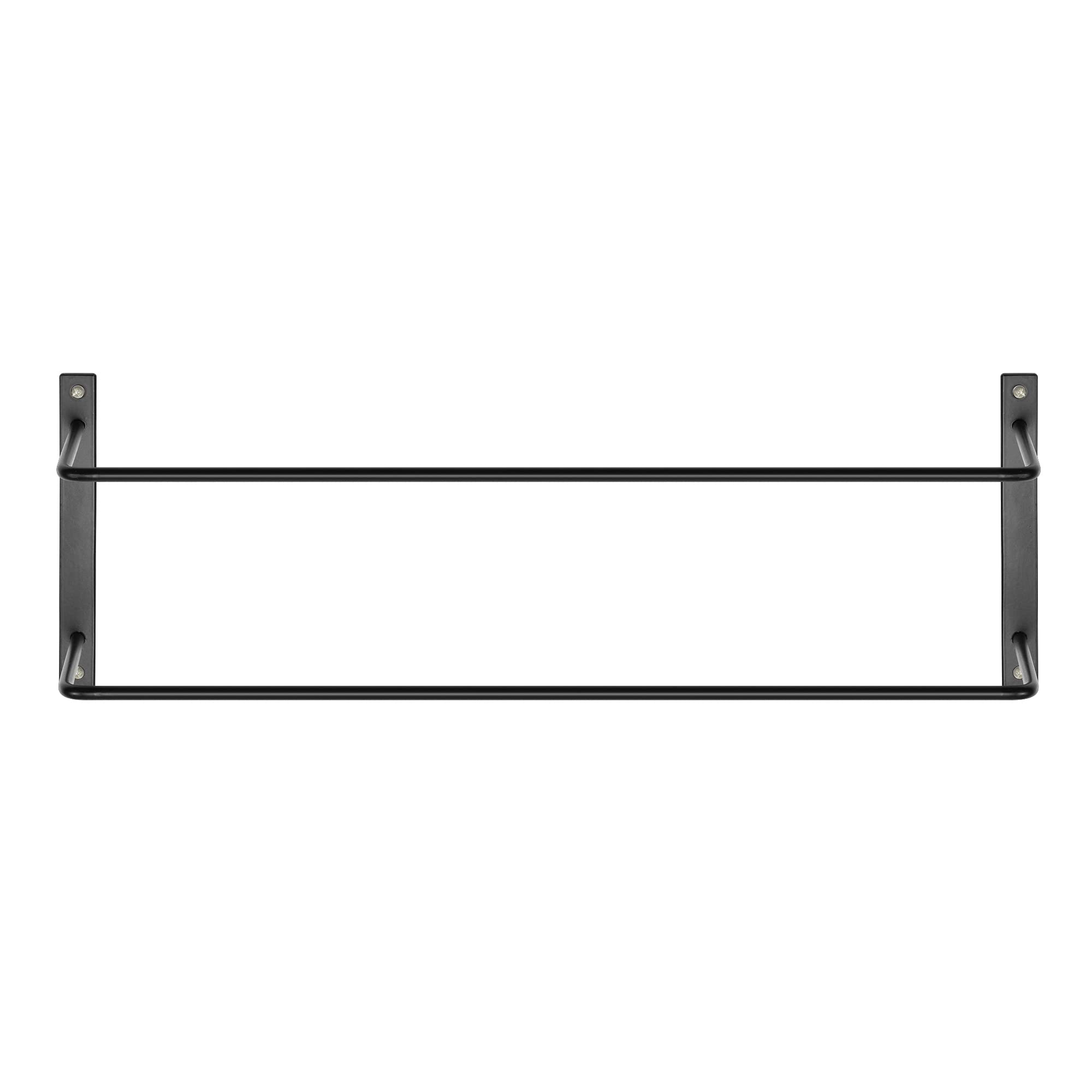 navaris-doppel-handtuchhalter-schwarz-wand-42x14x11-cm-metall image 7