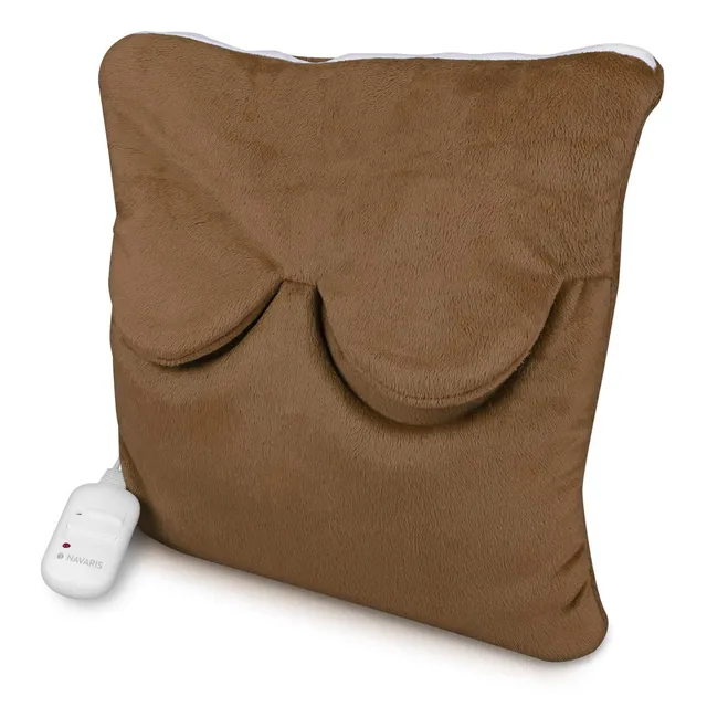 navaris-2in1-heizkissen-elektrisch-38x38cm-fu-w-rmer-coffee-fleece image 1