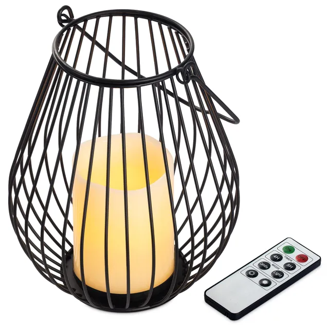 navaris-kerzenhalter-metall-led-wachskerze-gr-e-m-dimmbar image 1