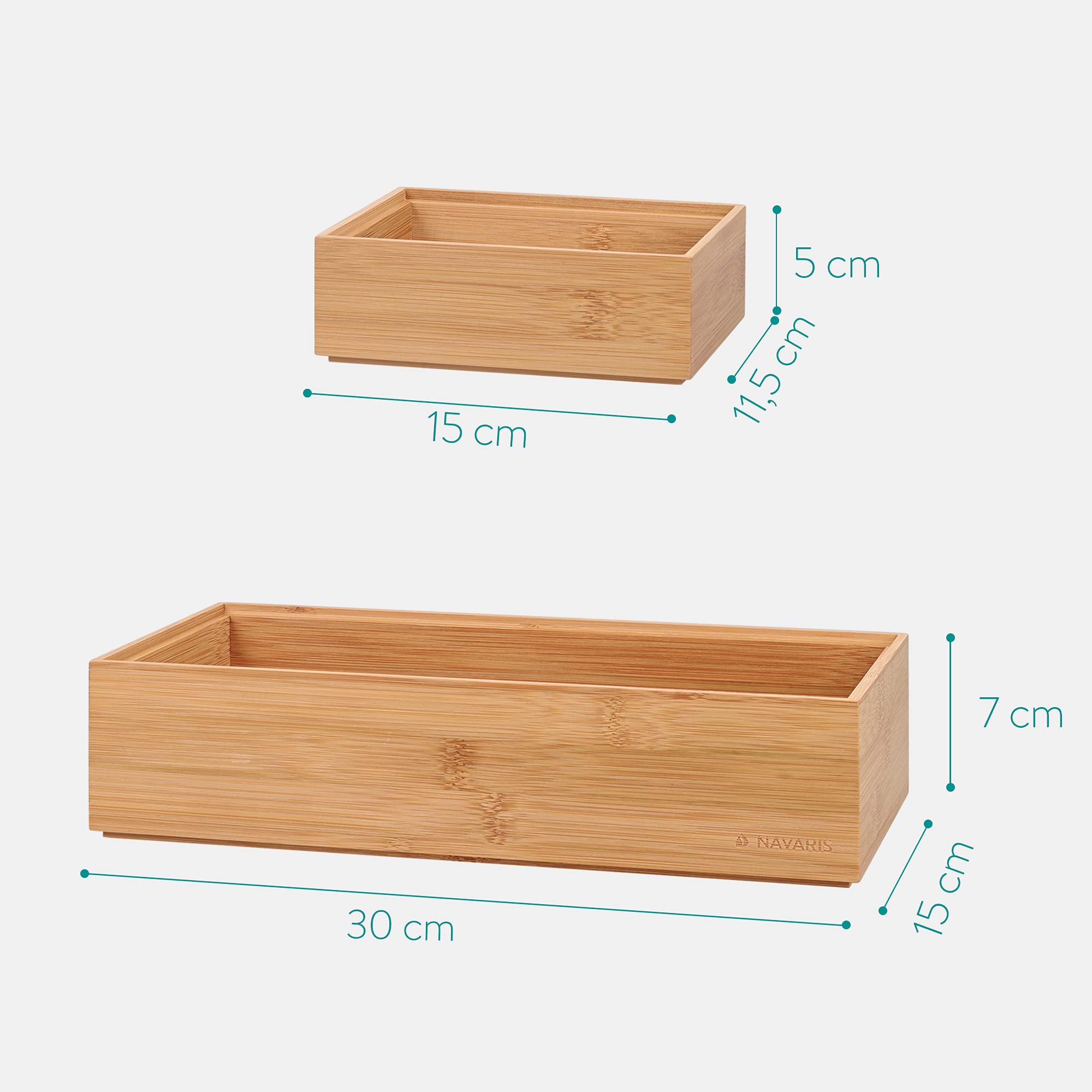 navaris-living-aufbewahrungsbox-bambus-2er-set-stapelbar image 4