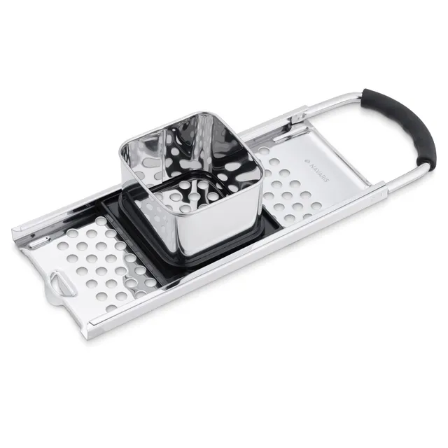 navaris-kitchen-sp-tzlehobel-edelstahl-mit-schaber-32cm image 1