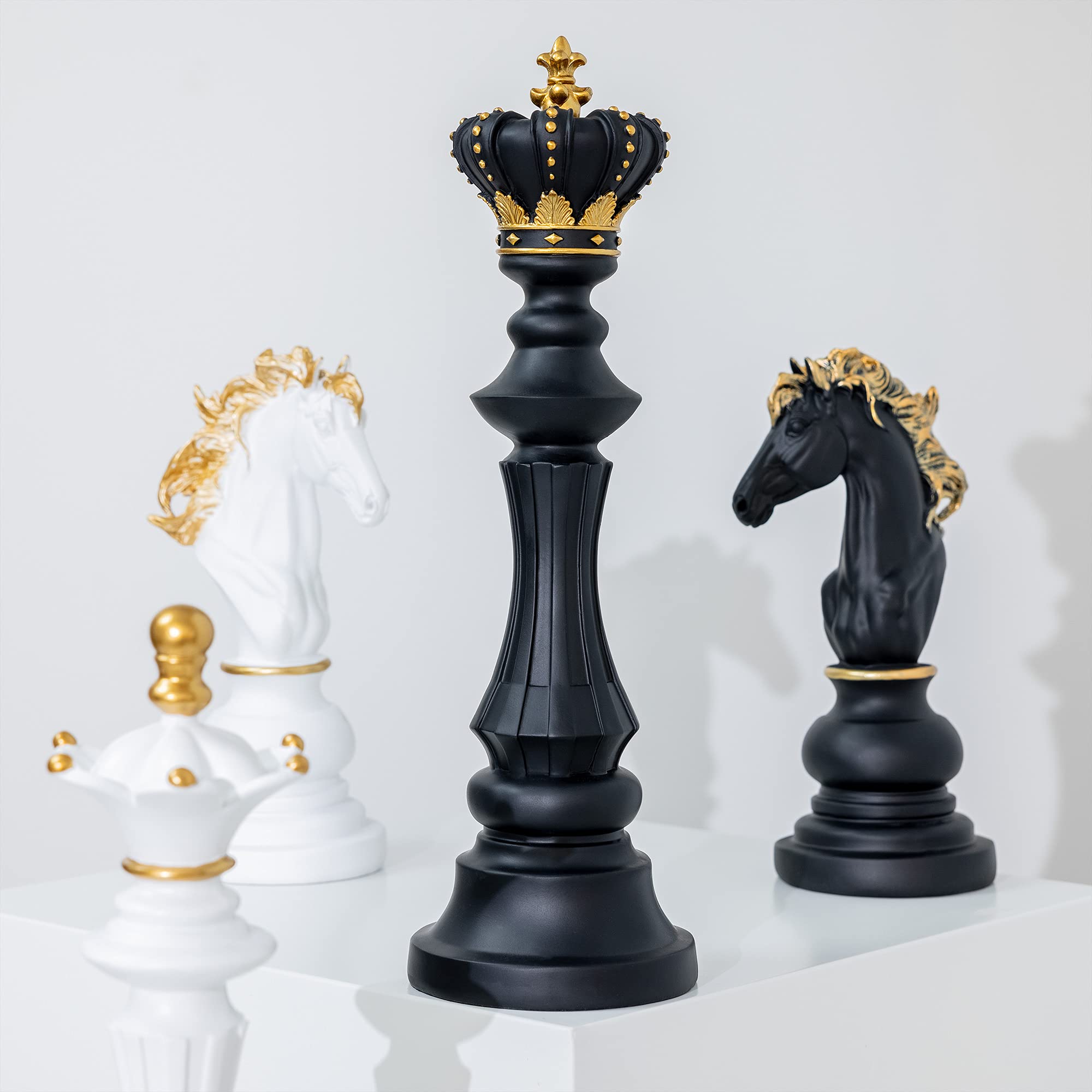 navaris-living-deko-schachfigur-k-nig-schwarz-40-5cm-kunstharz image 3