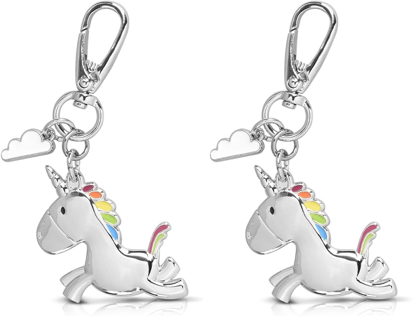 navaris-travel-einhorn-wolke-schl-sselanh-nger-metall-silber image 1
