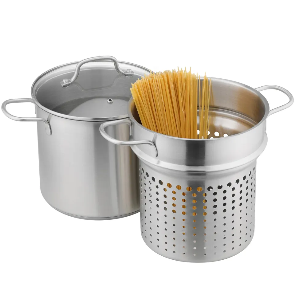 navaris-kitchen-nudeltopf-5-7l-edelstahl-mit-glasdeckel image 1