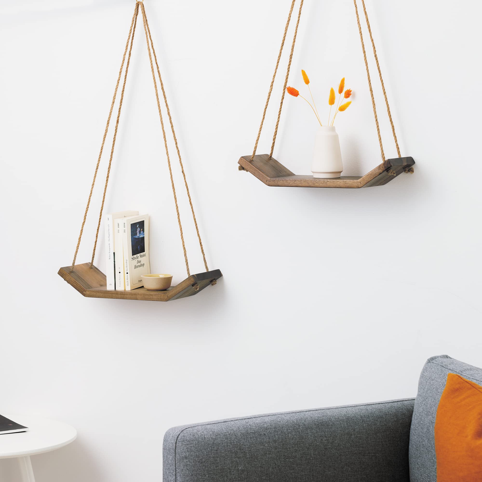 navaris-living-h-ngeregal-akazienholz-2er-set-dunkelbraun image 3