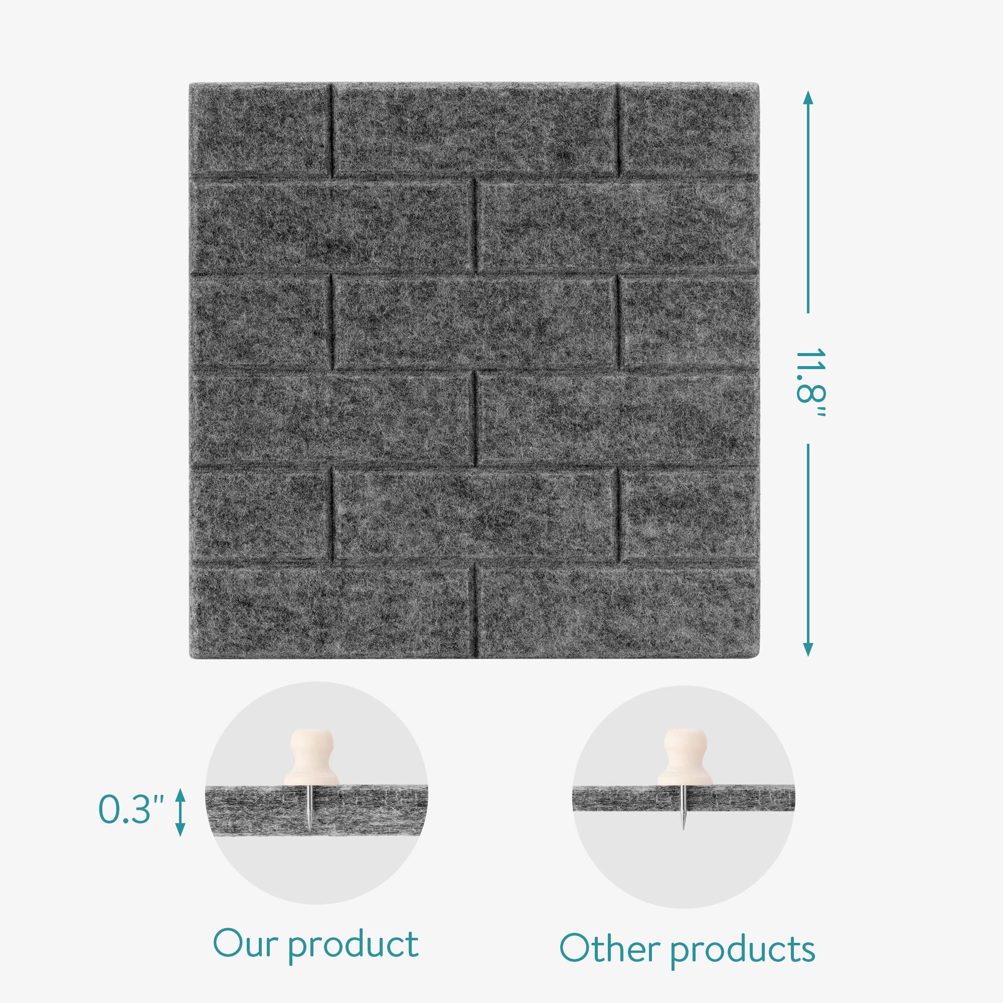 navaris-filz-memoboards-6er-set-30x30-cm-dunkelgrau image 5