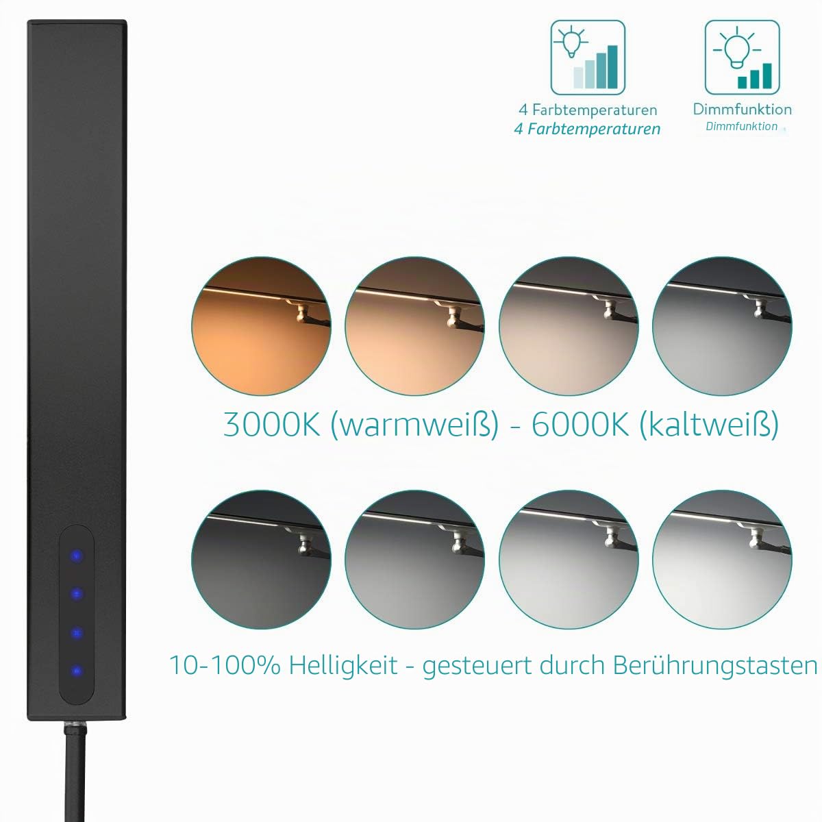 navaris-lighting-led-schreibtischlampe-klemmleuchte-schwarz-dimmbar image 6