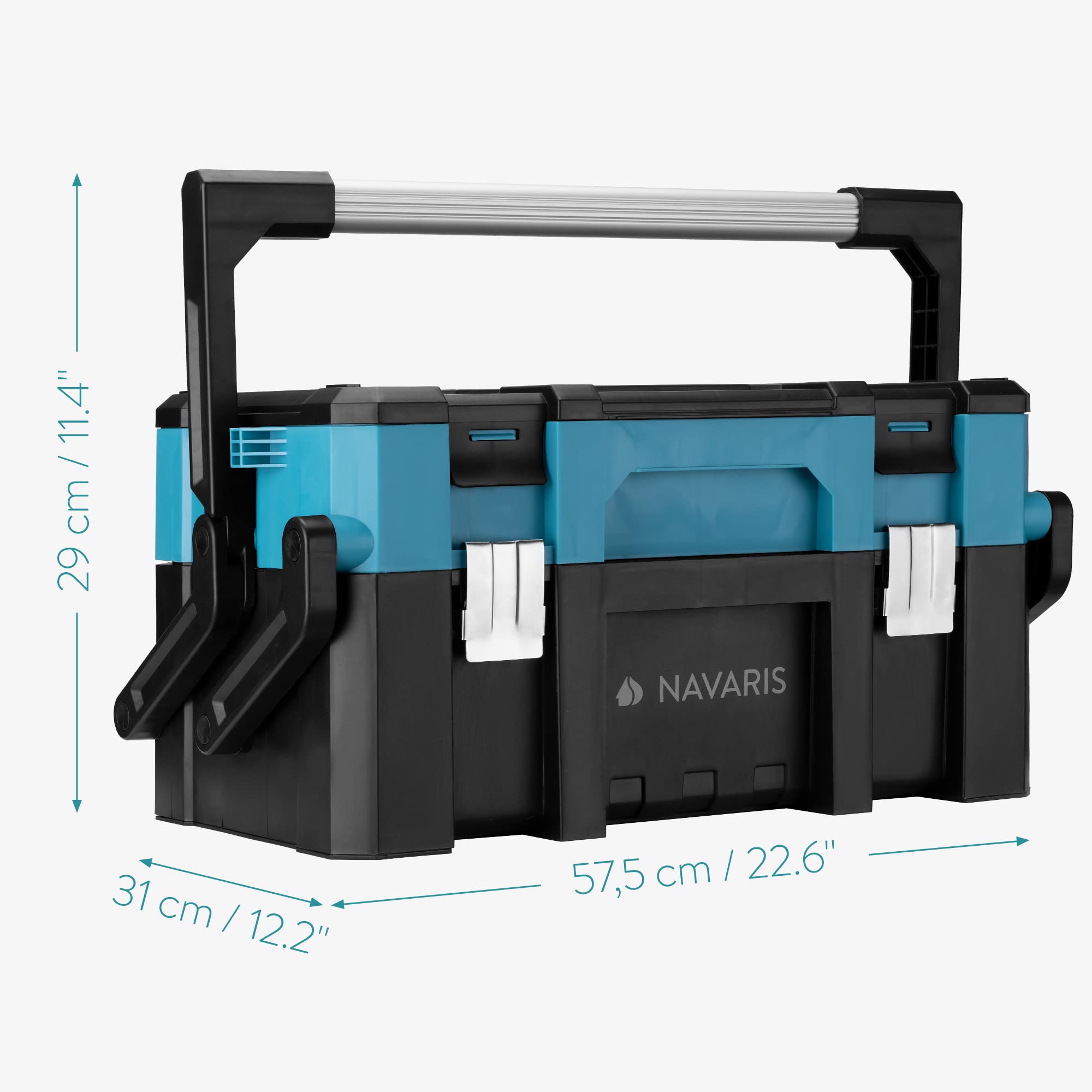 navaris-travel-werkzeugkasten-23-leer-57-5x31x29cm-2-ebenen image 5