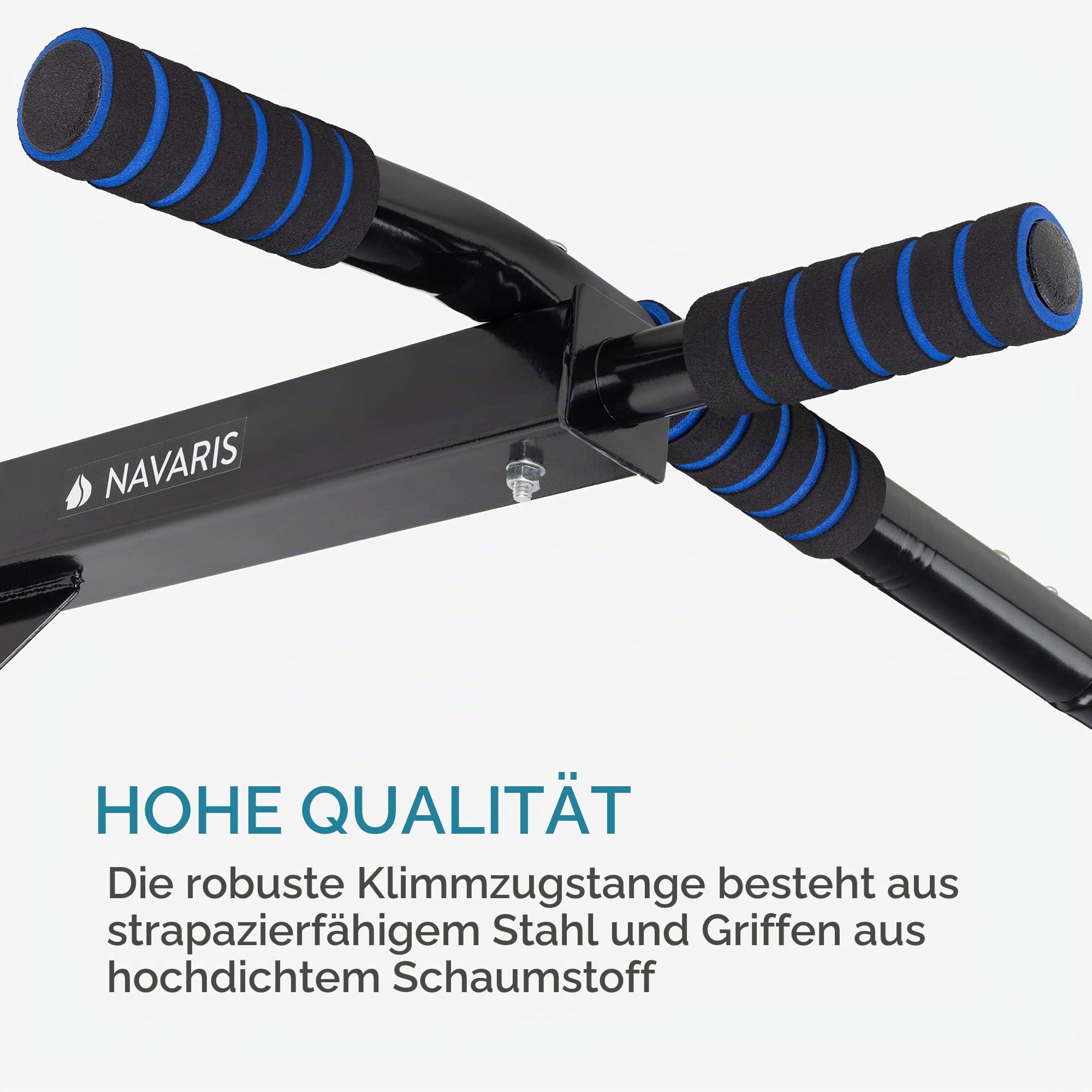 navaris-klimmzugstange-wand-edelstahl-150-kg-schaumstoffgriffe image 3