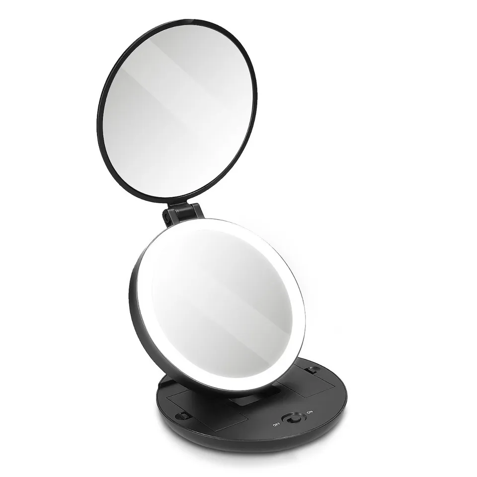 navaris-lighting-led-taschenspiegel-5fach-schwarz-klappbar image 1