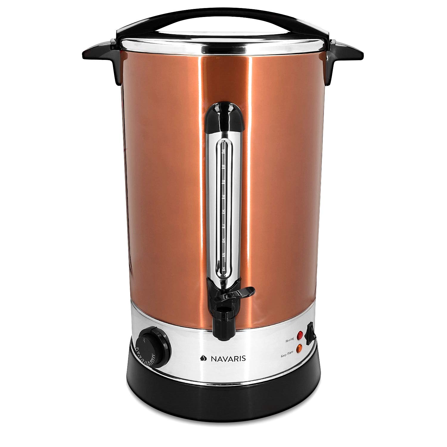 navaris-kitchen-gl-hweinkocher-edelstahl-18l-kupfer-thermostat image 1
