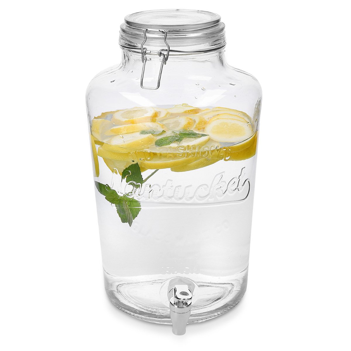 navaris-getr-nkespender-glas-8-l-mit-hahn-b-gelverschluss image 8