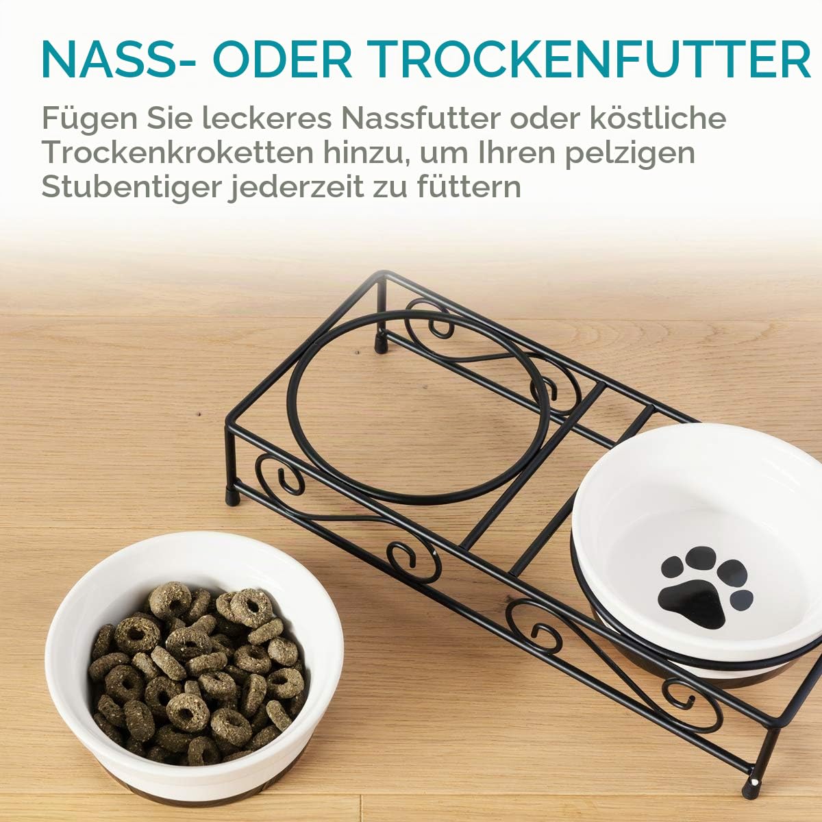 navaris-animals-futternapf-set-2-st-ck-keramik-erh-ht-schwarz image 4