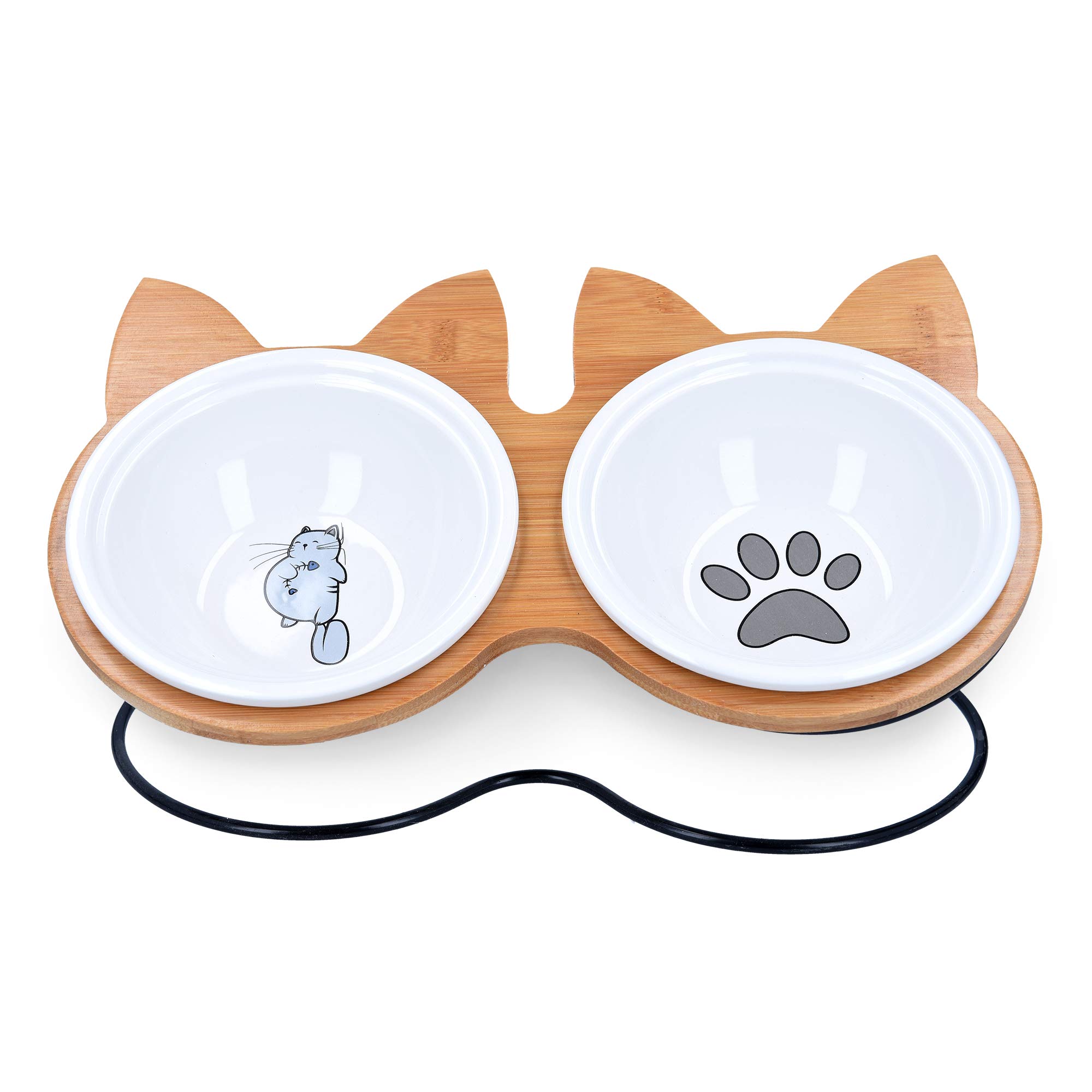navaris-futternapf-katze-keramik-bambus-halter-futterstation image 5