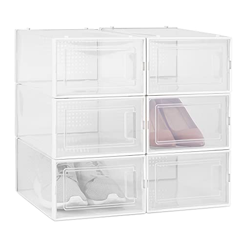 navaris-schuhbox-6er-set-transparent-stapelbar-33-4cm-front-ffnung image 7