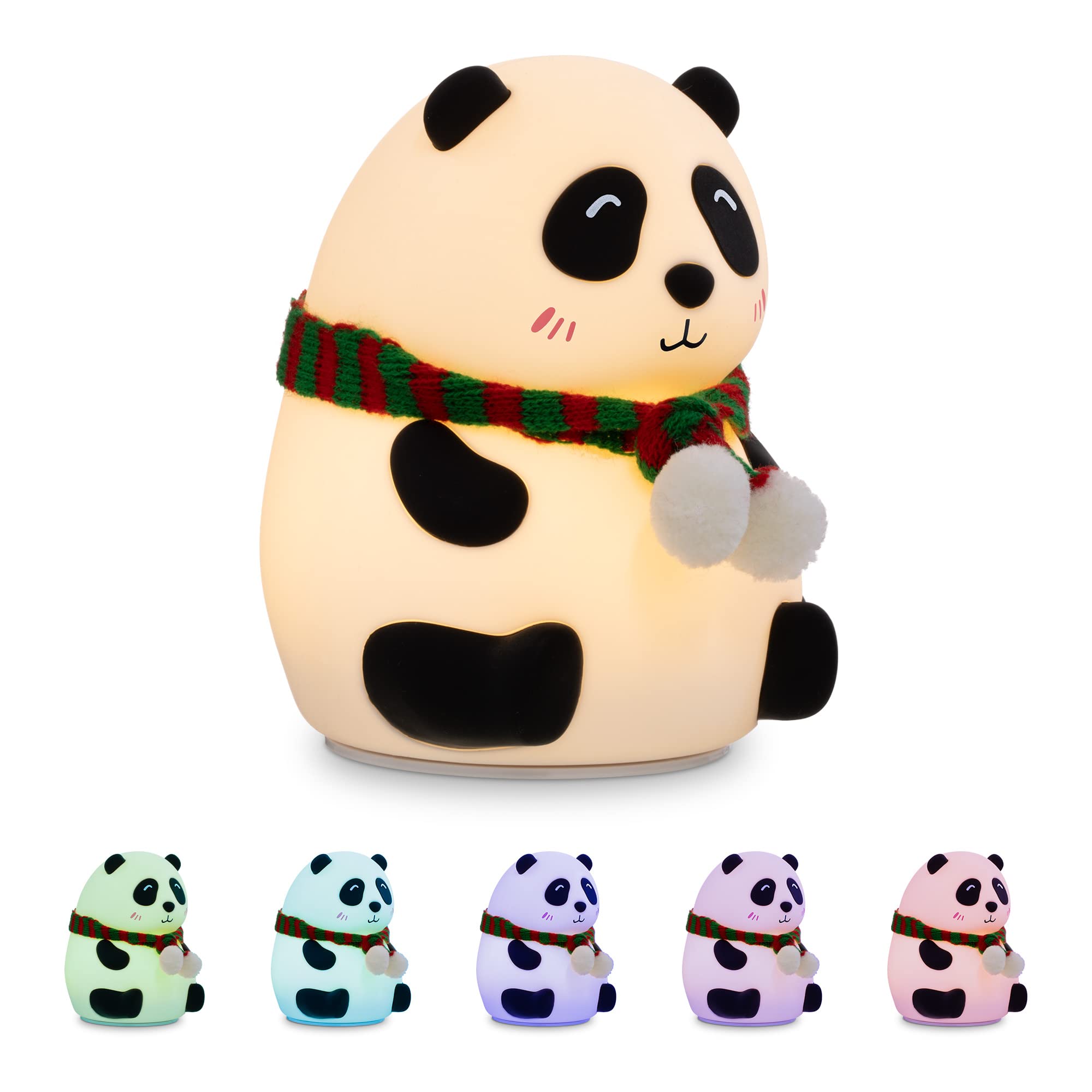 navaris-led-nachtlicht-panda-rgb-silikon-mit-usb-aufladbar image 7