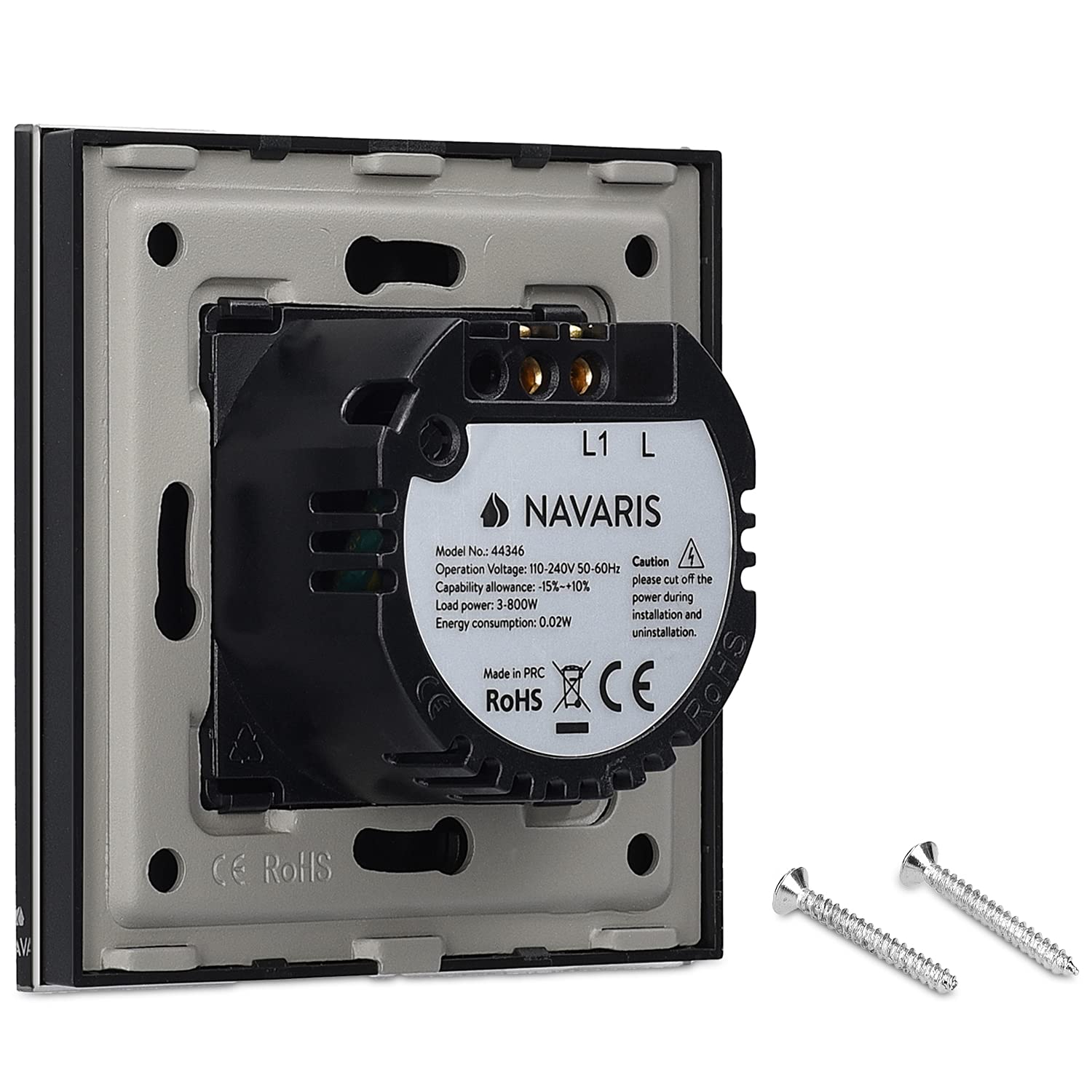 navaris-lighting-touch-lichtschalter-glas-schwarz-mit-led image 3