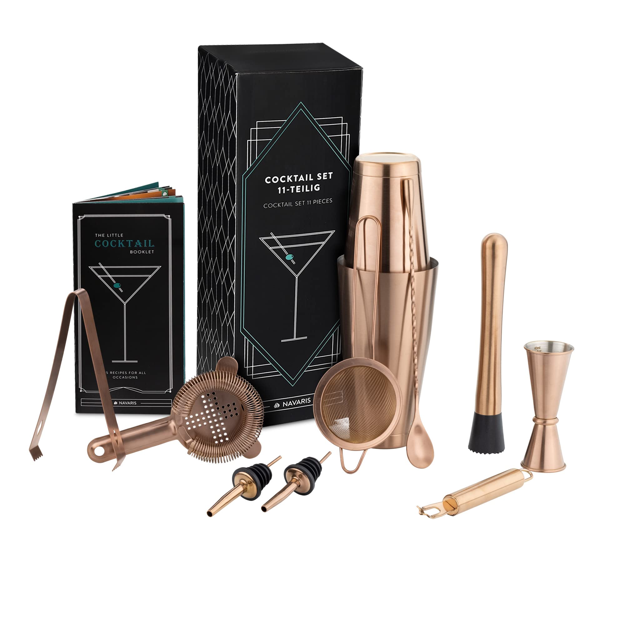 navaris-cocktailset-11-teilig-shaker-edelstahl-ros-gold image 6