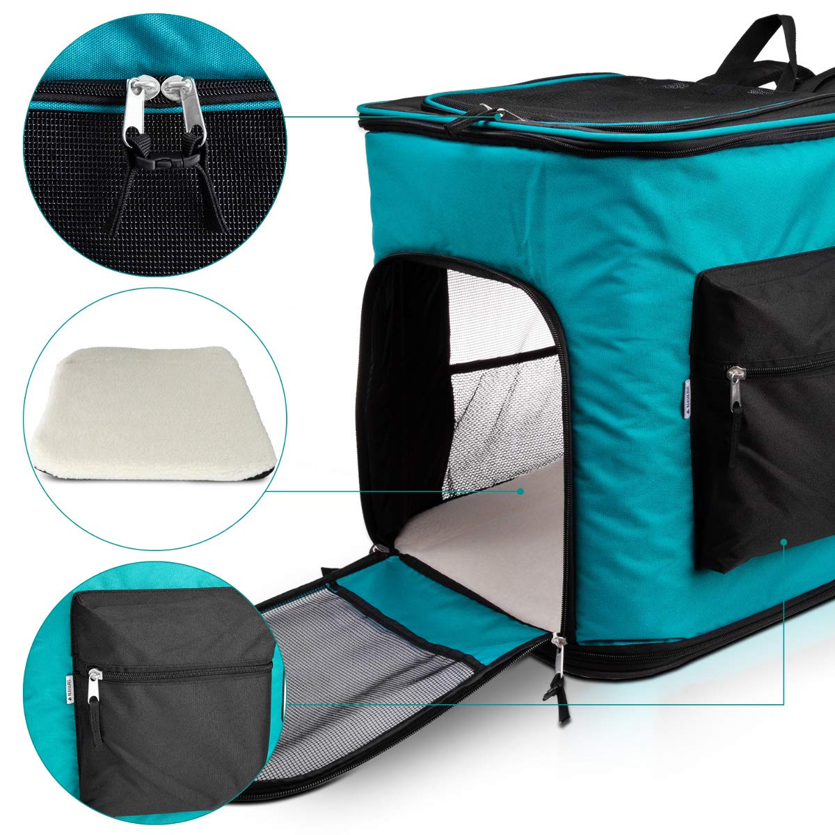 navaris-animals-hunderucksack-katzenrucksack-12-kg-gepolstert-faltbar image 3