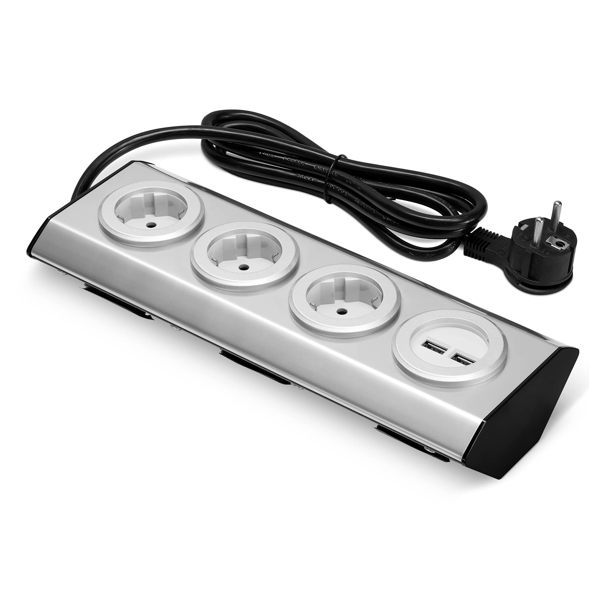 navaris-office-k-chensteckdose-3-fach-edelstahl-usb-silber image 8