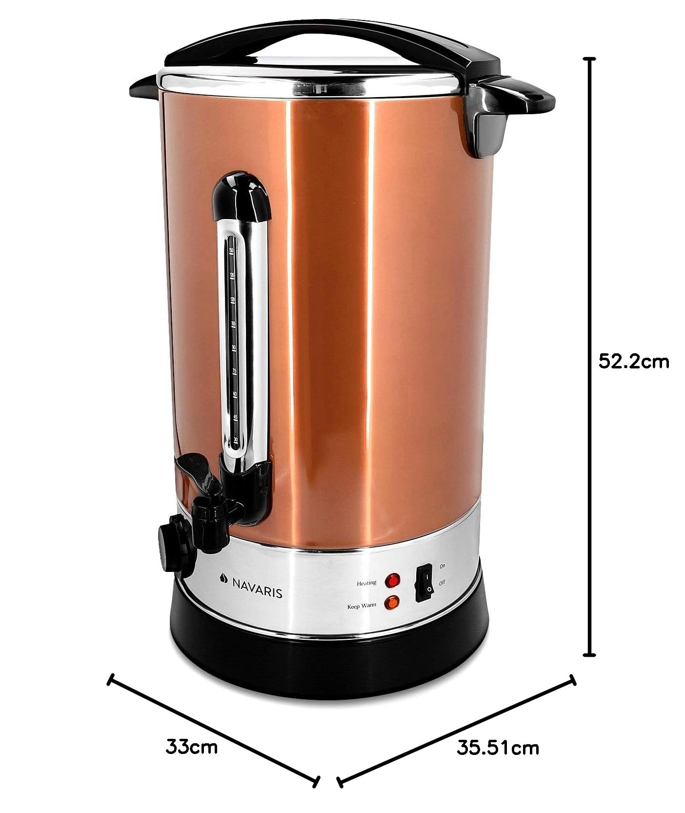 navaris-kitchen-gl-hweinkocher-edelstahl-18l-kupfer-thermostat image 8