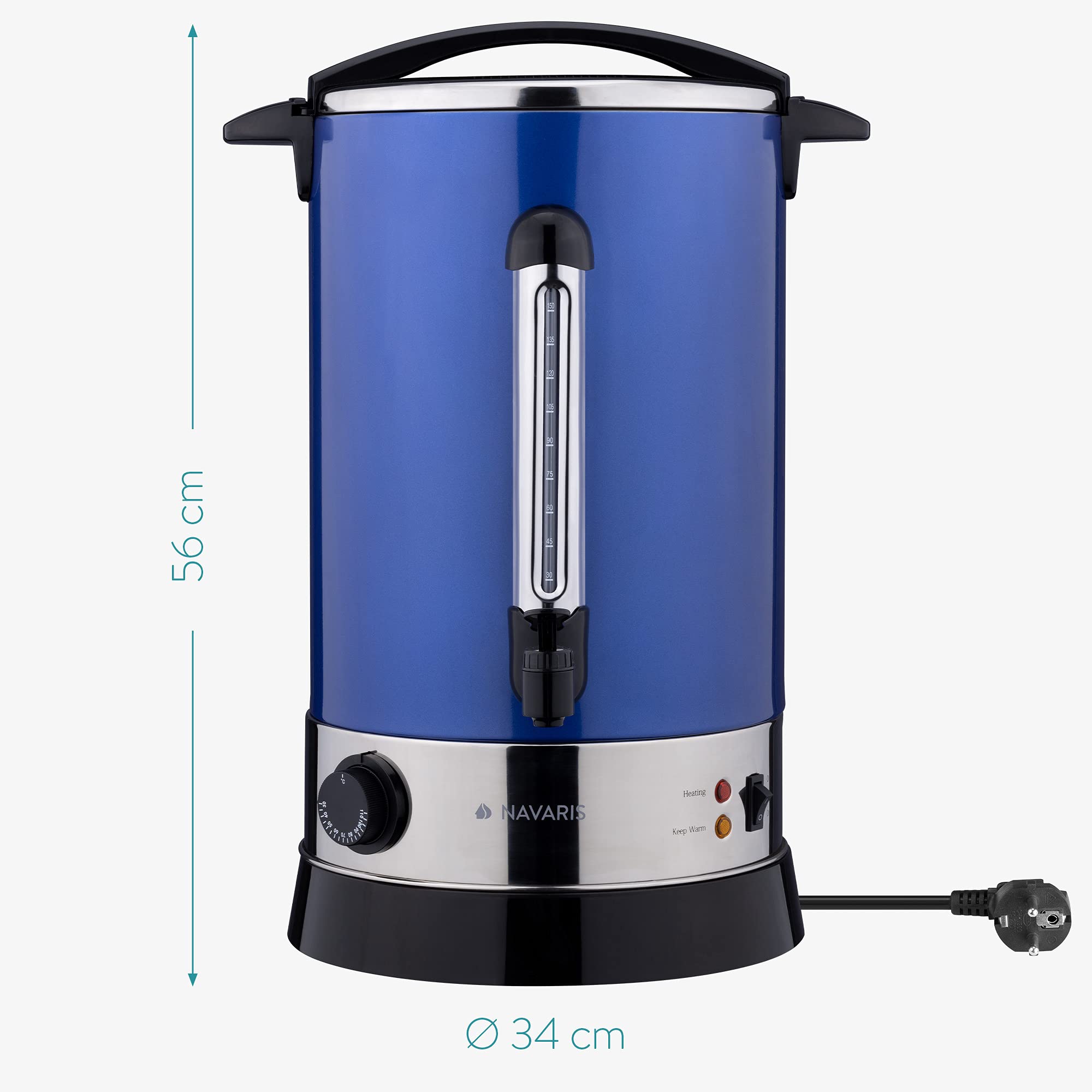 navaris-gl-hweinkocher-18l-hei-wasserspender-edelstahl-blau image 6
