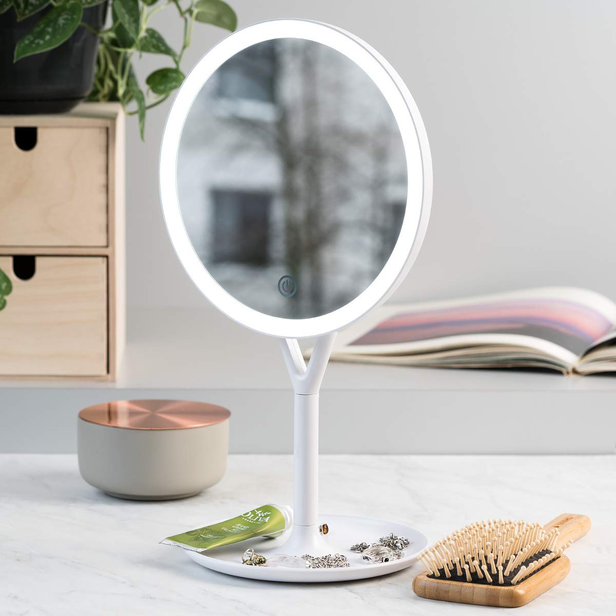 navaris-lighting-kosmetikspiegel-led-5fach-wei-mit-stand image 8