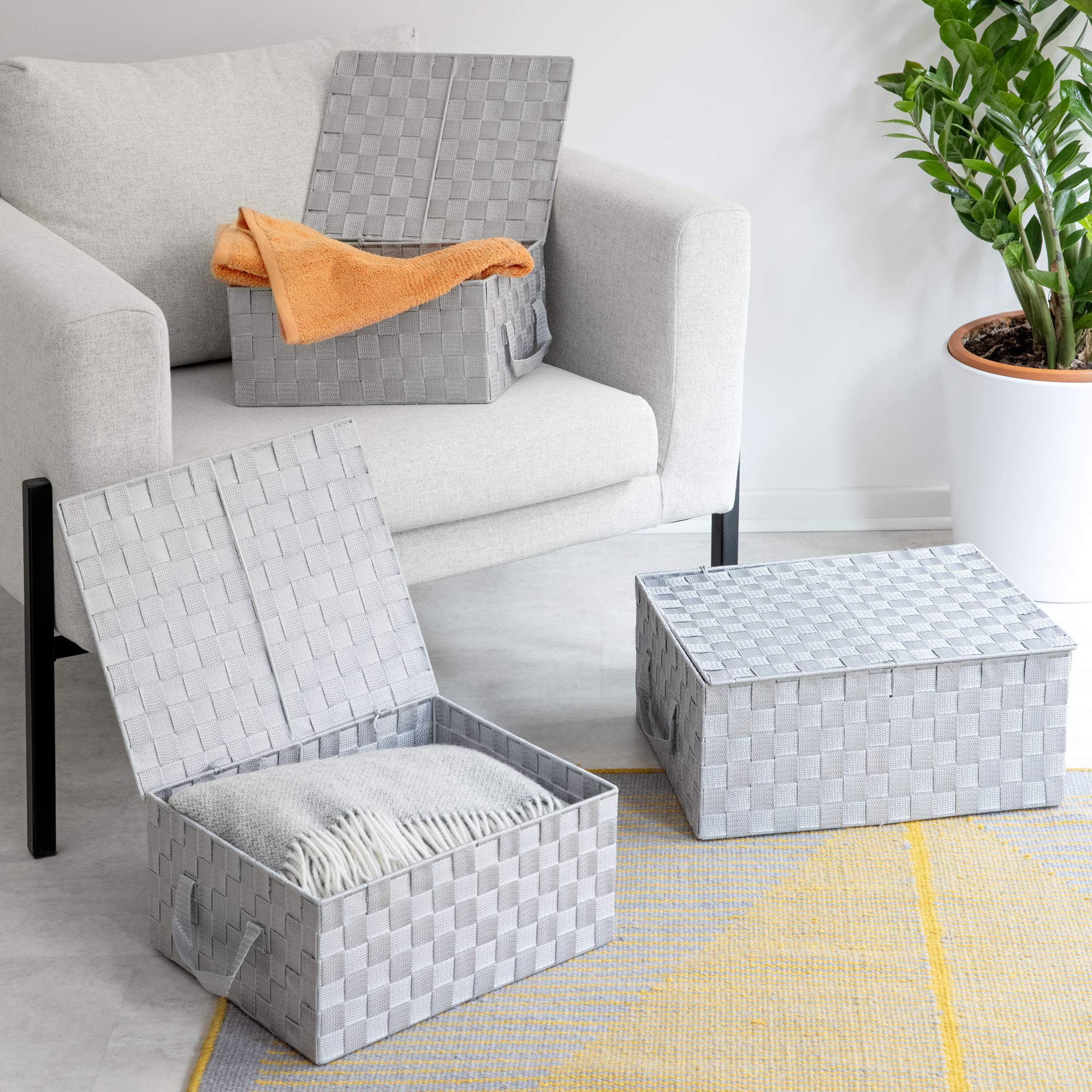 navaris-beauty-aufbewahrungsbox-korb-geflochten-3er-set-stapelbar image 2