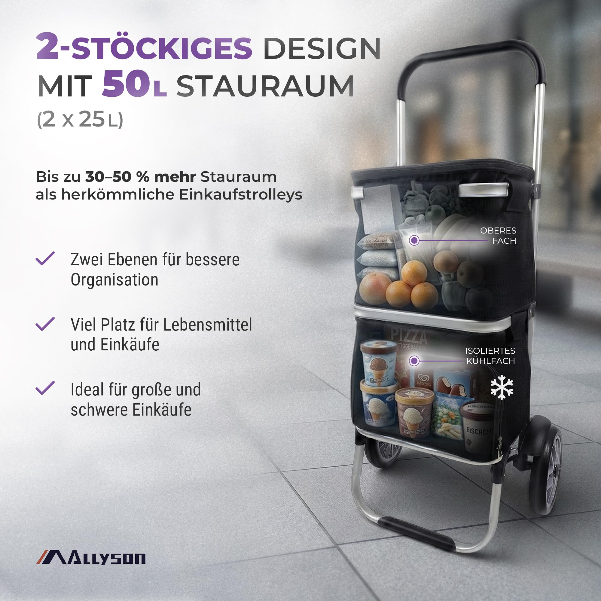 allyson-shopping-trolley-50l-schwarz-mit-k-hlfach-treppensteiger image 3