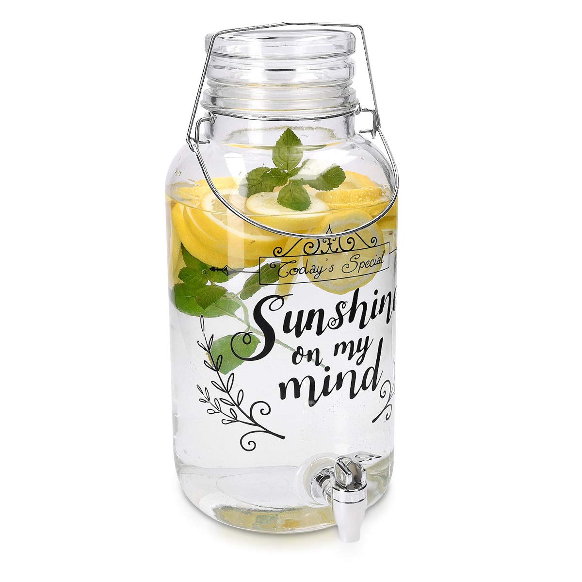 navaris-kitchen-getr-nkespender-5-5-liter-glas-mit-zapfhahn image 1