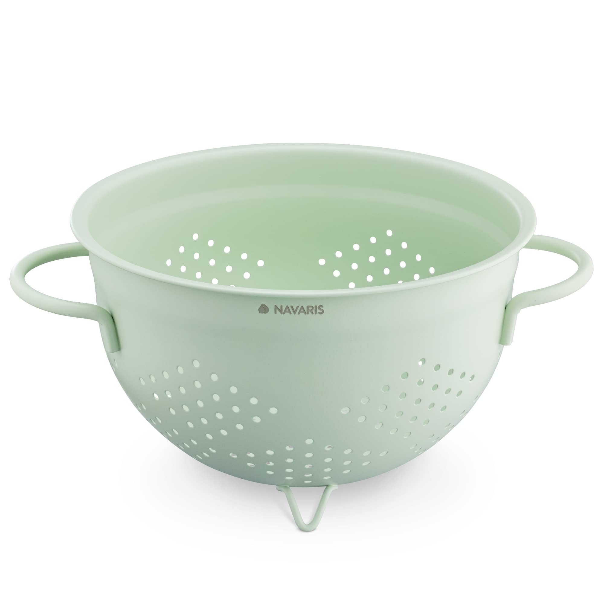 navaris-nudelsieb-edelstahl-24-cm-mintgr-n-mit-f-en image 1