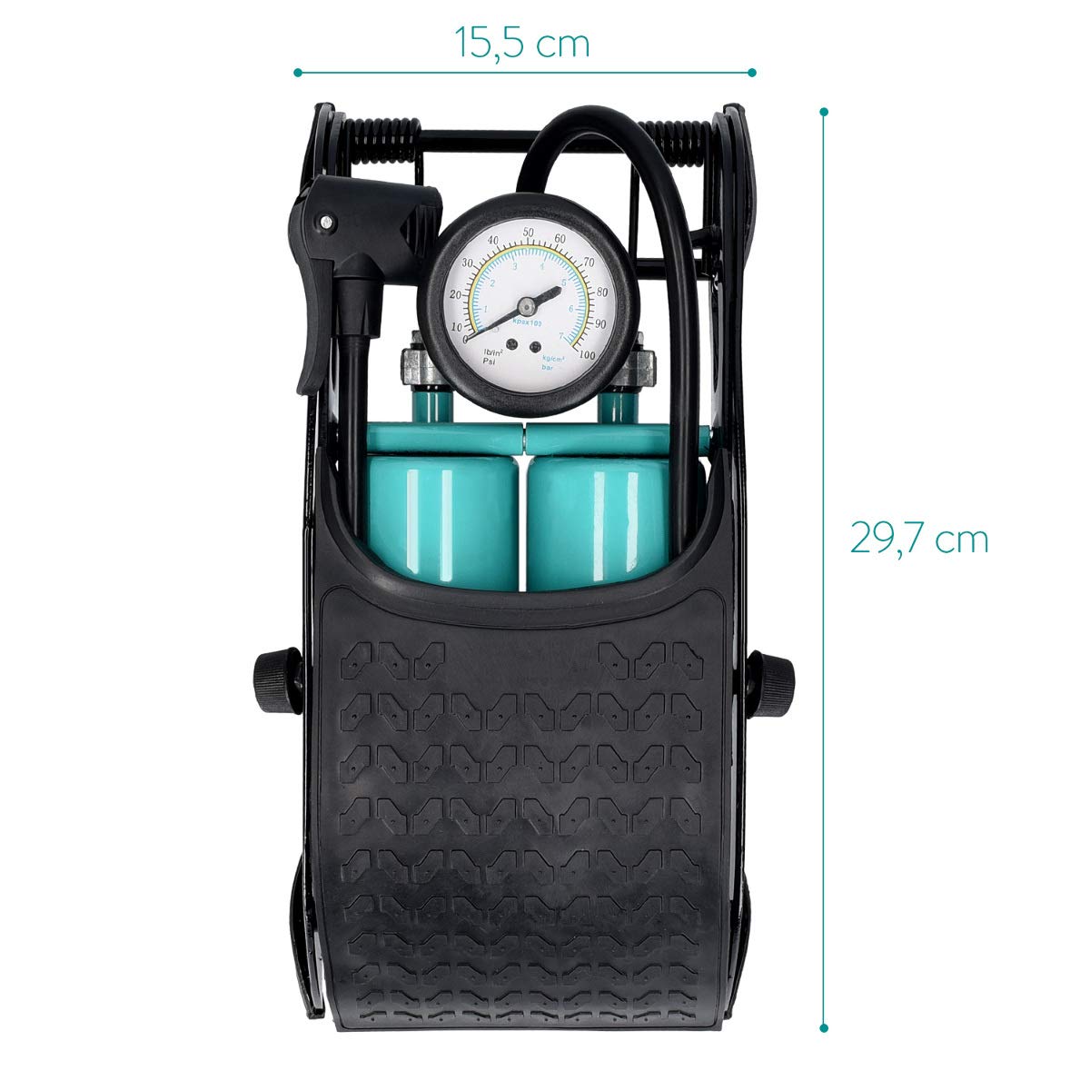 navaris-sport-fu-pumpe-doppelzylinder-7bar-mit-manometer image 4