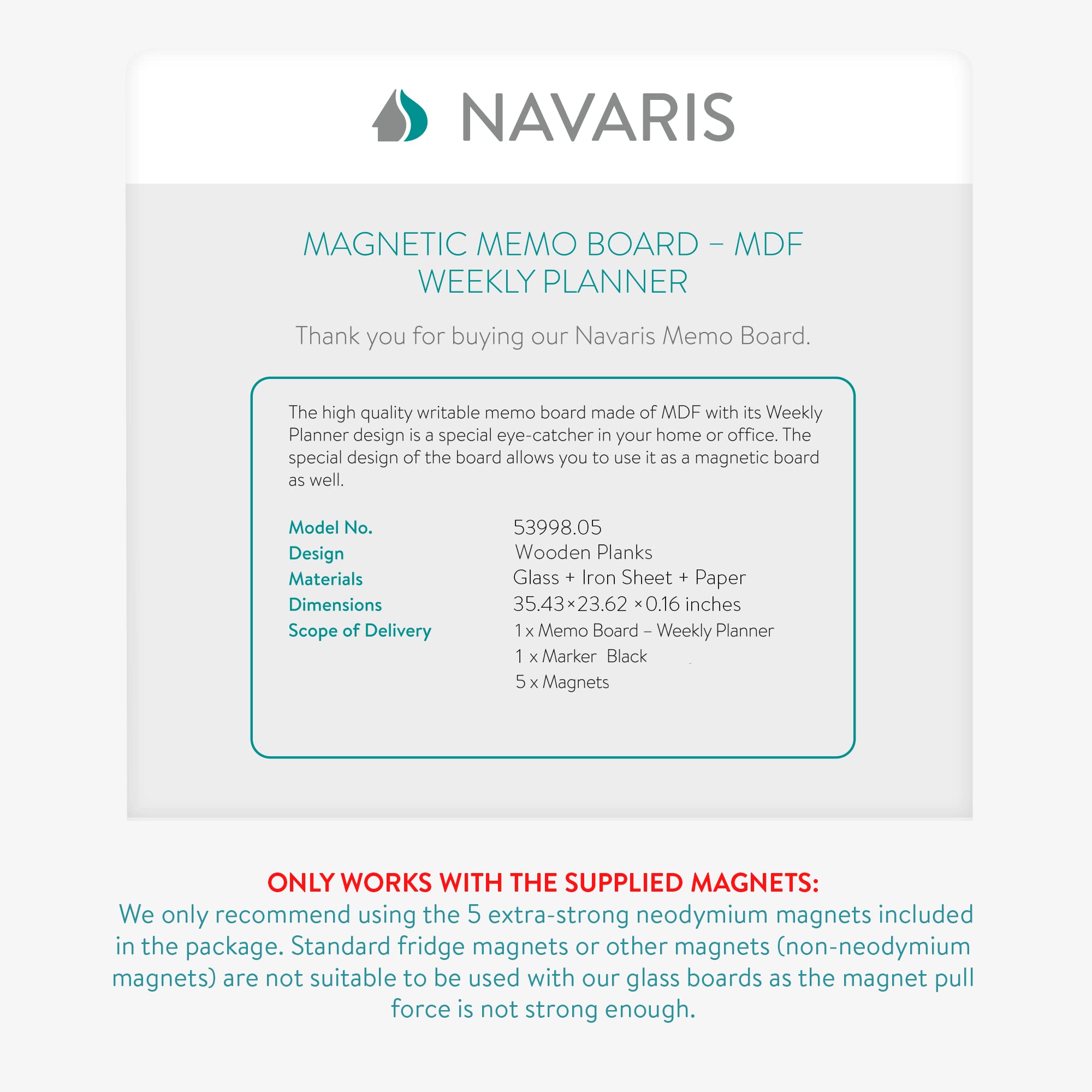 navaris-office-hobby-whiteboard-magnetisch-61x88-9cm-glas image 6