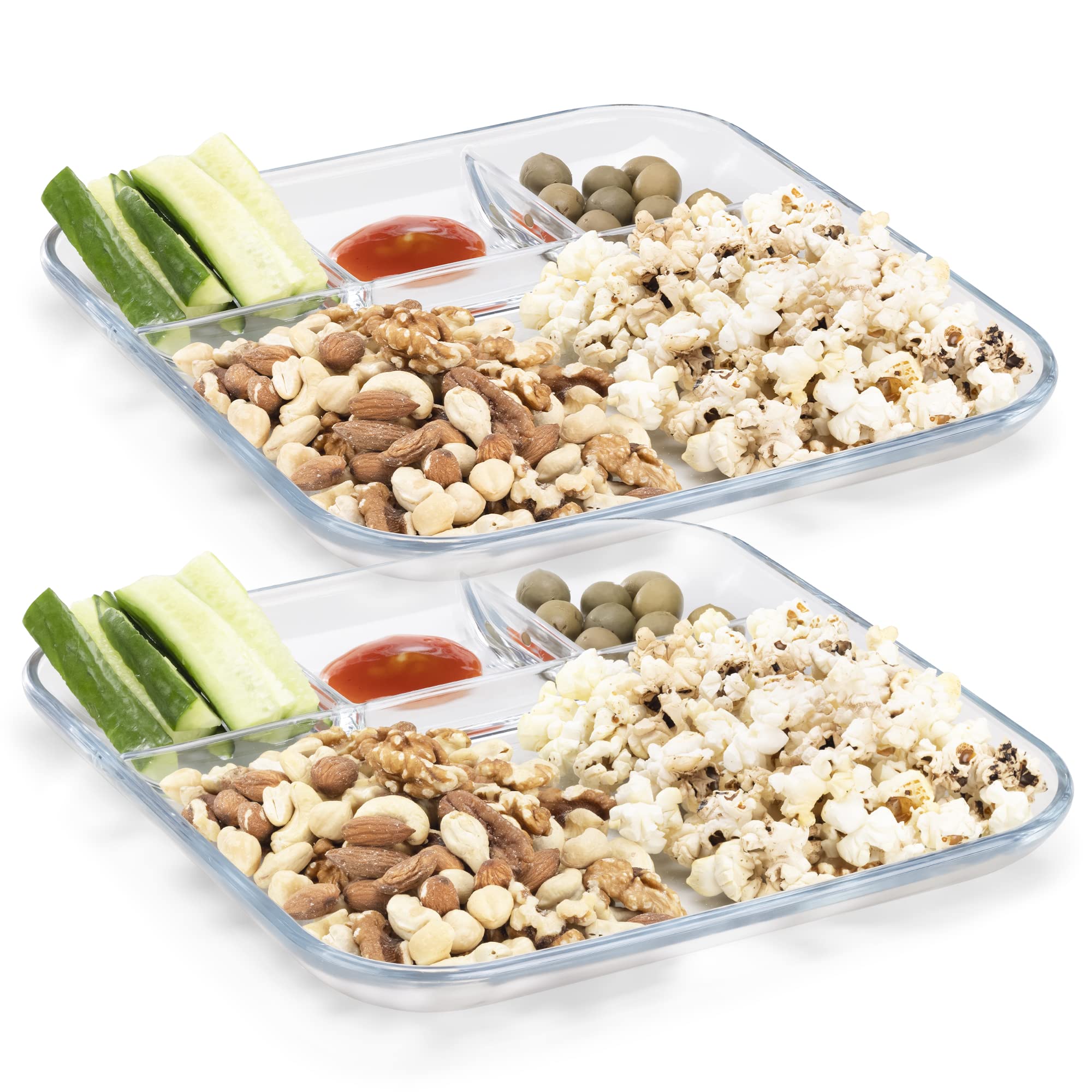 navaris-portionsteller-glas-2er-set-mit-unterteilung image 1