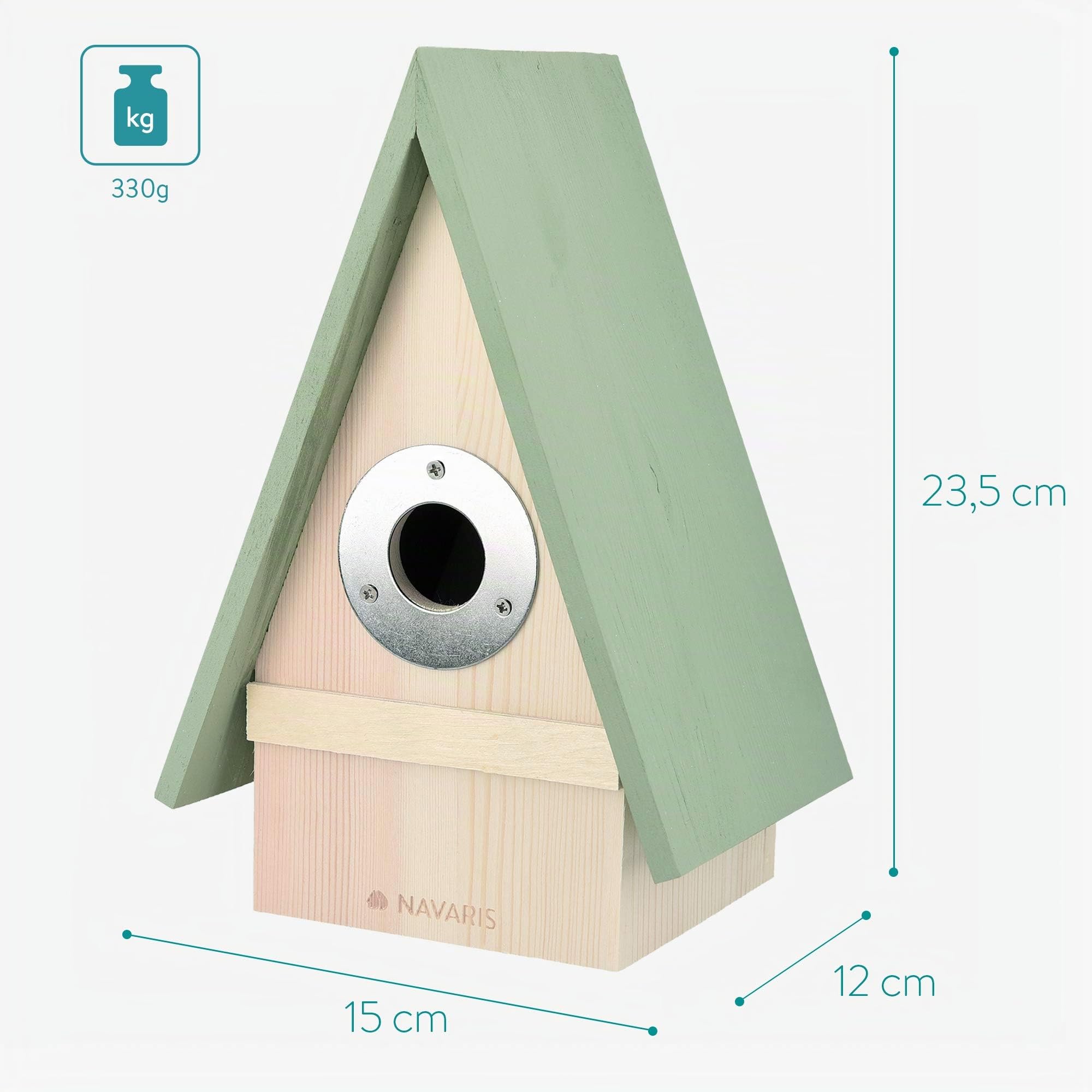 navaris-garden-vogelhaus-holz-nistkasten-singv-gel-einflugloch image 4