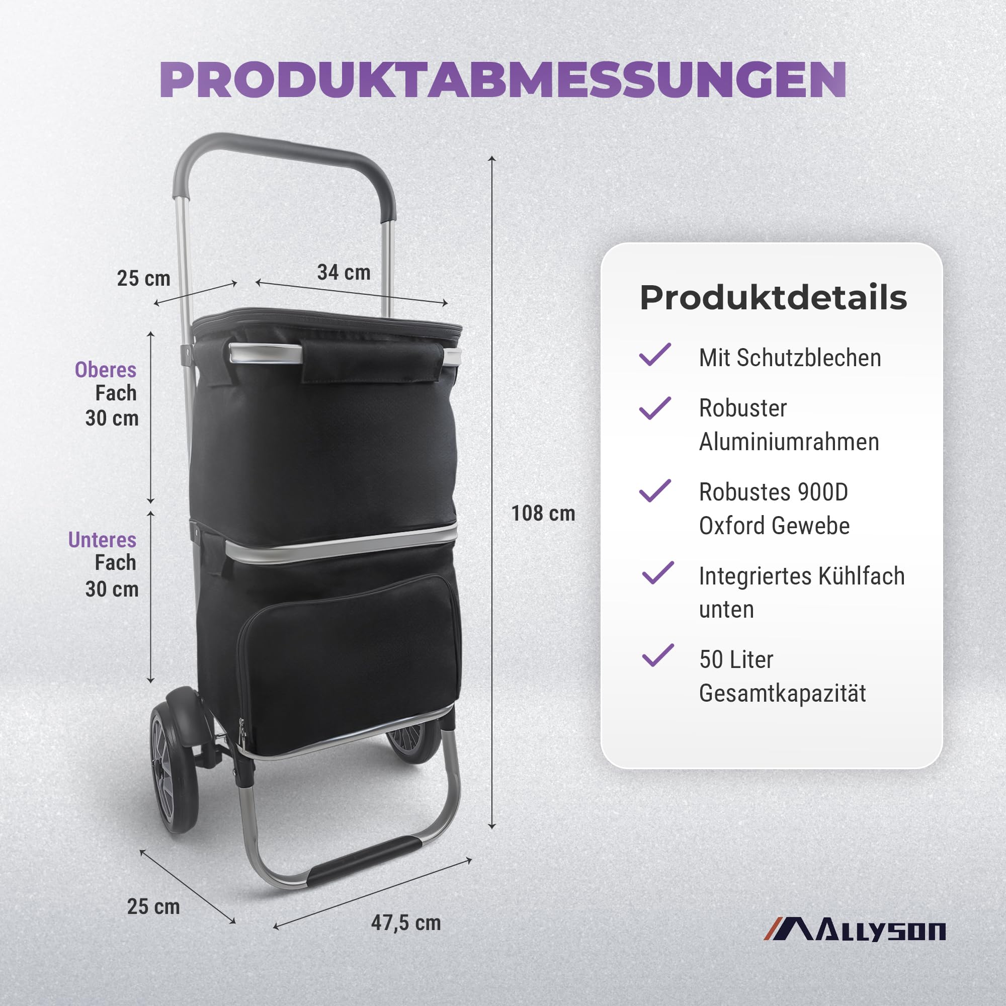 allyson-shopping-trolley-50l-schwarz-mit-k-hlfach-treppensteiger image 2