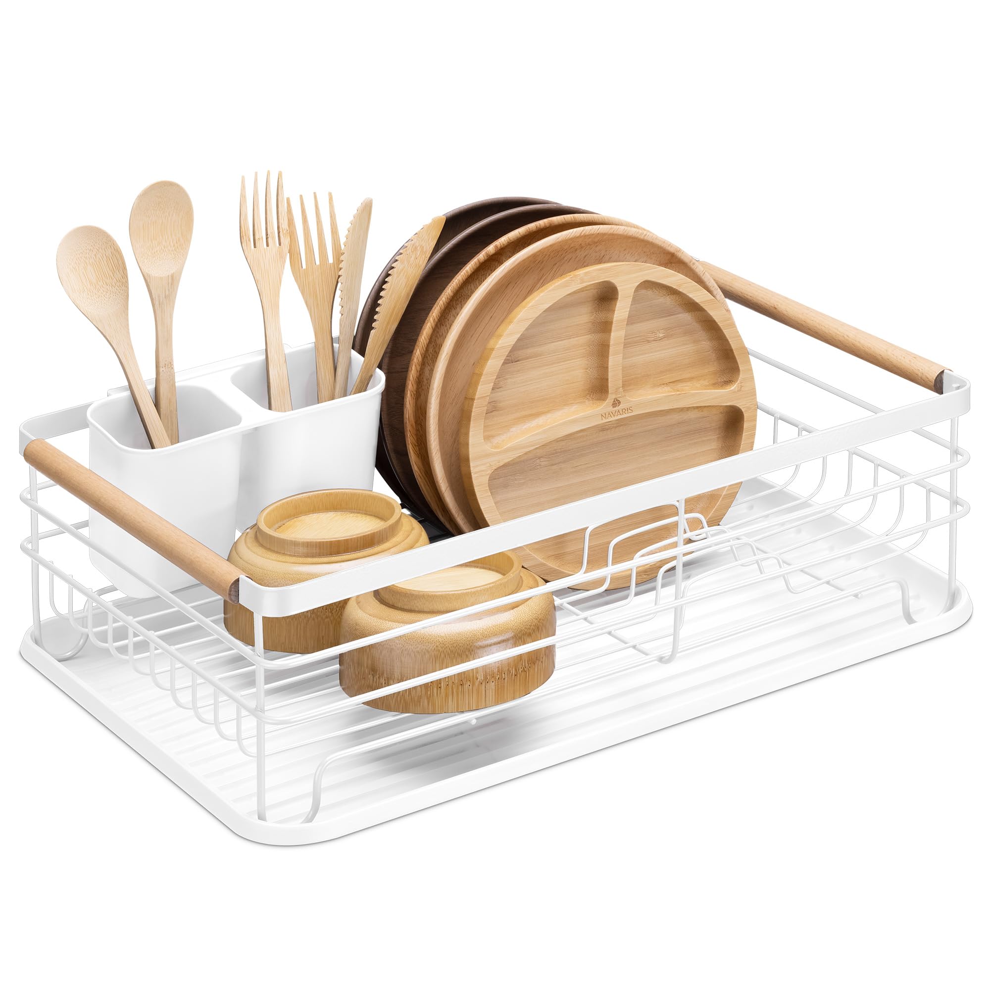 navaris-kitchen-abtropfgestell-wei-42-5x31-5-f-r-teller image 1