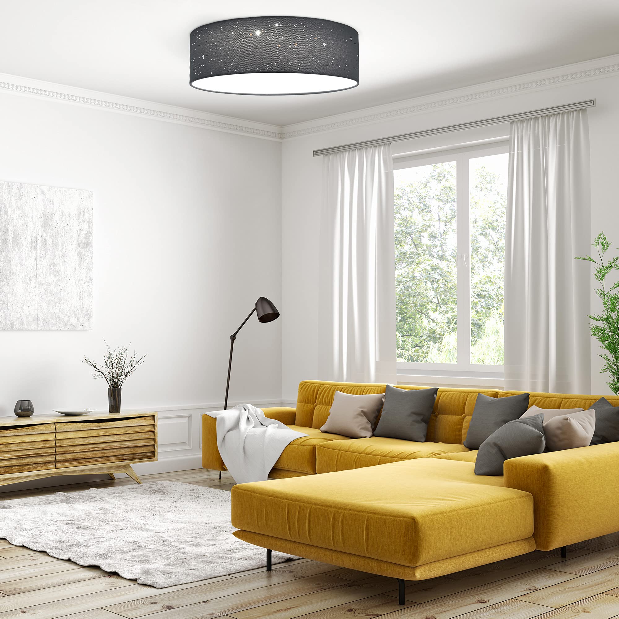 navaris-lighting-led-deckenleuchte-40cm-dunkelgrau image 2